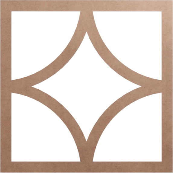 34"OD x 21 3/4"ID x 3/8"T Statesman Wood Fretwork Pierced Ceiling Medallion, Wood (Paint Grade)