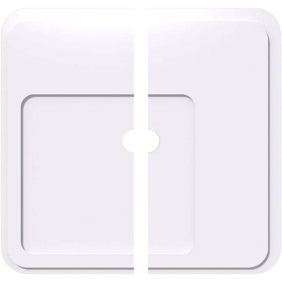 34"OD x 3"ID x 11 3/4"C x 1"P Lucan Architectural Grade PVC Contemporary Ceiling Medallion, Two Piece