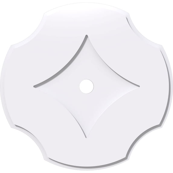 34"OD x 3"ID x 11 3/4"C x 1"P Percival Architectural Grade PVC Contemporary Ceiling Medallion