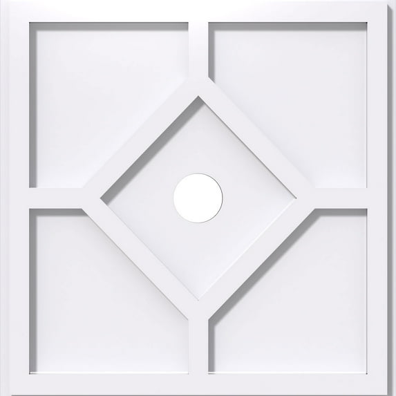 Embry Architectural Grade PVC Contemporary Ceiling Medallion 34"OD x 4"ID x 11 3/4"C