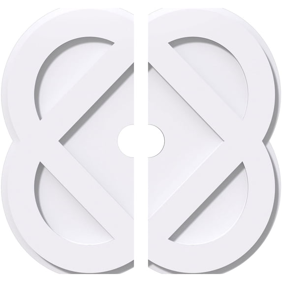 34"OD x 4"ID x 13 1/2"C x 1"P Charlotte Architectural Grade PVC Contemporary Ceiling Medallion, Two Piece