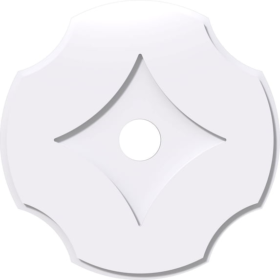 34"OD x 5"ID x 11 3/4"C x 1"P Percival Architectural Grade PVC Contemporary Ceiling Medallion
