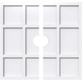 thumbnail image 1 of 34"OD x 5"ID x 11 3/4"C x 1"P Rubik Architectural Grade PVC Contemporary Ceiling Medallion, Two Piece, 1 of 11