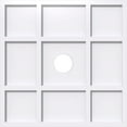 thumbnail image 1 of 34"OD x 5"ID x 11 3/4"C x 1"P Rubik Architectural Grade PVC Contemporary Ceiling Medallion, 1 of 11