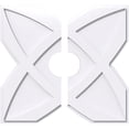 thumbnail image 1 of 34"OD x 7"ID x 11 3/4"C x 1"P Titus Architectural Grade PVC Contemporary Ceiling Medallion, Two Piece, 1 of 11