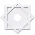 thumbnail image 1 of 34"OD x 7"ID x 18 3/4"C x 1"P Axel Architectural Grade PVC Contemporary Ceiling Medallion, 1 of 11