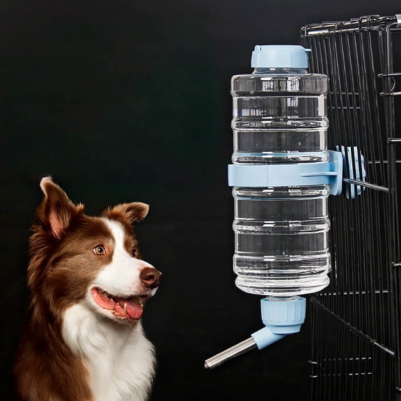 34 Oz Automatic Water Dispenser for Small Leak Proof Cage Feeding Bottle with Nozzle Suitable for Dogs Rabbits Ferrets Squirrels Hedgehogs Indoor Use, 30cm, Blue
