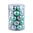 thumbnail image 1 of 34 Pack 4cm Christmas Ornaments - Shatterproof Plastic Glitter Baubles in Sage Green, Bulk Tree Decorations for Hotels/Office/Event Styling, 1 of 1