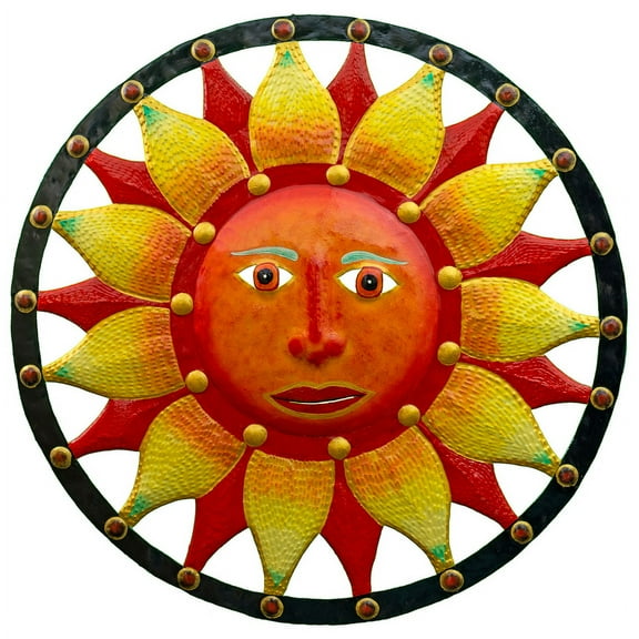 34" Painted Sun with Black Border
