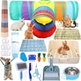 thumbnail image 1 of 34 Pcs Rabbit Starter Kit Rabbit Litter Box Small Animal Water Bottle Stackin..., 1 of 7