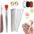 thumbnail image 1 of 34 Piece Big Eye Steel Needle Set,34PCS Big Eye Steel Needles Set, Big Eye Steel Needle Set,Long & Thin Handmade Quilting & Sewing Needles Kit for DIY Sewing Projects, 1 of 6
