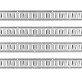 34-Piece E-Track Tie-Down Rail Kit, 8x 5-Foot Steel Rails with 2 Single Slot Rails, 8 O-Rings, 8 D-Ring Tie-Downs, 8 End Caps - Cargo Securement System for Trucks, Vans, Motorcycles & Bikes