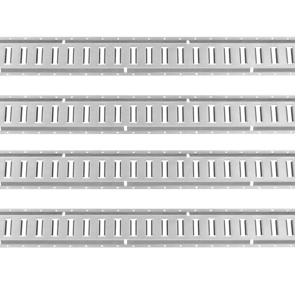 34-Piece E-Track Tie-Down Rail Kit, 8x 5-Foot Steel Rails with 2 Single Slot Rails, 8 O-Rings, 8 D-Ring Tie-Downs, 8 End Caps - Cargo Securement System for Trucks, Vans, Motorcycles & Bikes