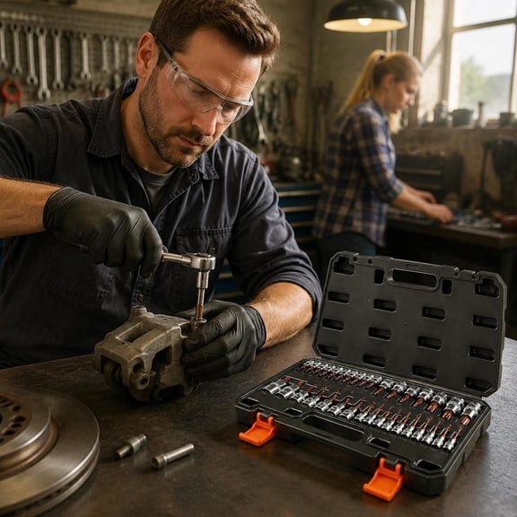 34-Piece Torx Bit Socket Set, S2 Alloy Steel and Cr-V Sockets, T6-T70, 1/4 In, 3/8 In, 1/2 in Drives