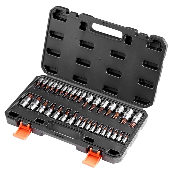 34-Piece Torx Bit Socket Set Professional Grade S2 Alloy Steel