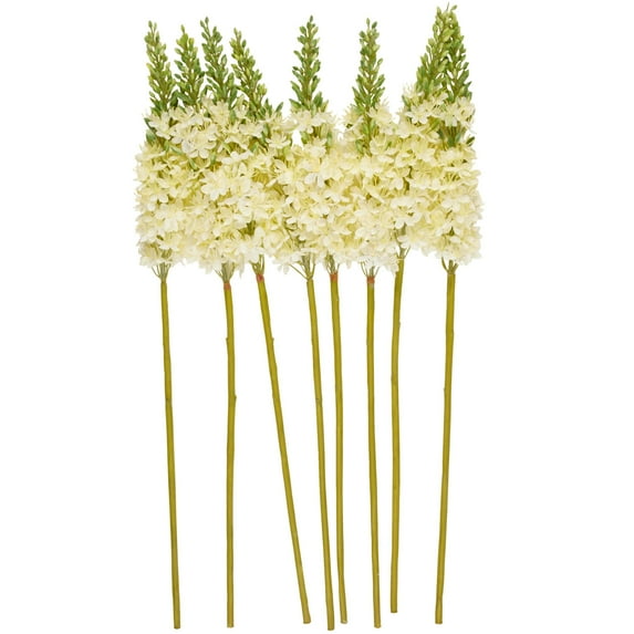 34" Plastic Floral Tall Eremurus Artificial Flower Stem, by DecMode (8 Count)