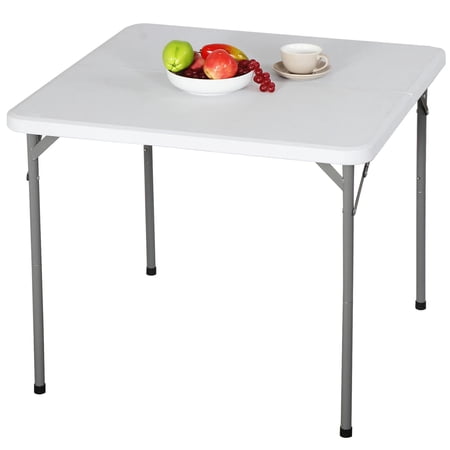 34" Portable Fold Half Small Card Tables w/ Collapsible Legs for Adults Indoor