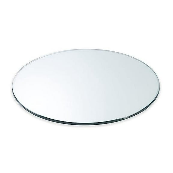 34" Round Glass Table Top - 1/4" Tempered Clear Glass - Flat Polished Edge - Replacement Table Top for Coffee, Dining & Accent Tables