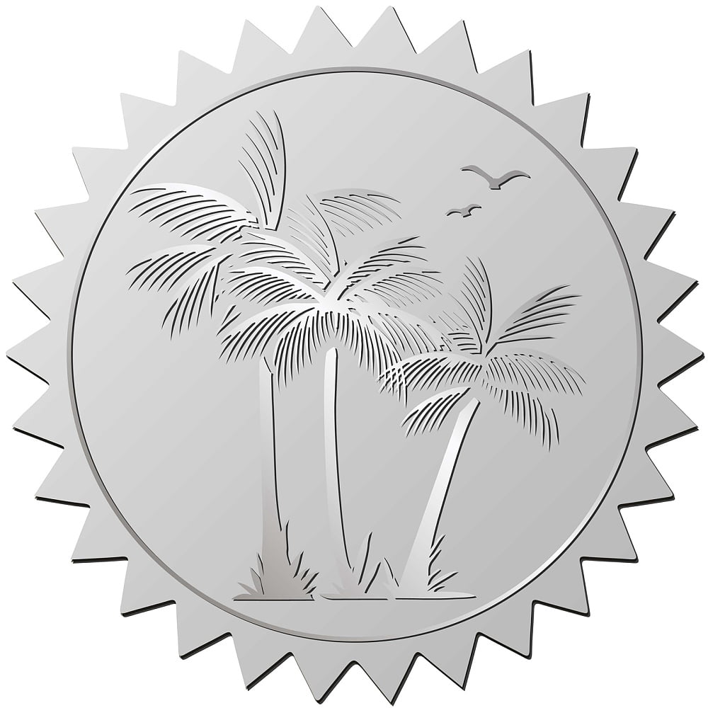 34 Sheets Silver Foil Embossed PET Picture Sticker Award Certificate ...