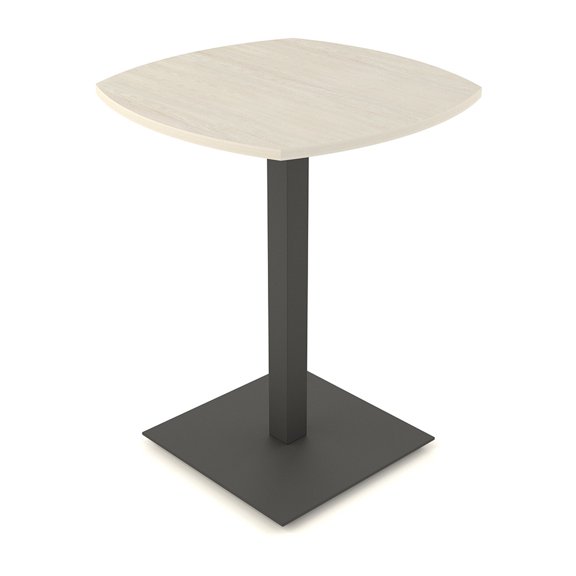 34" Small Arc Boat Bistro Height Table Square Metal Base Bar Table