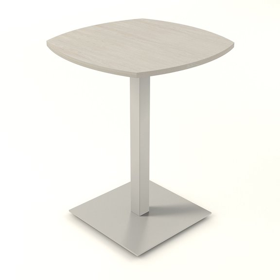 34" Small Arc Boat Bistro Height Table Square Metal Base Bar Table