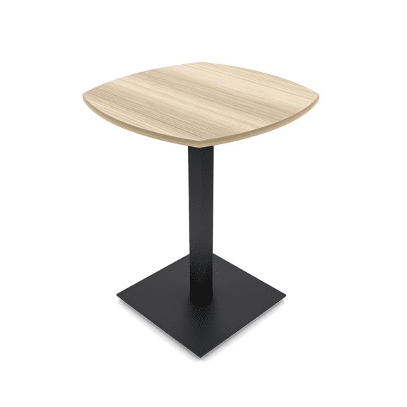 34" Small Arc Boat Bistro Height Table Square Metal Base Bar Table