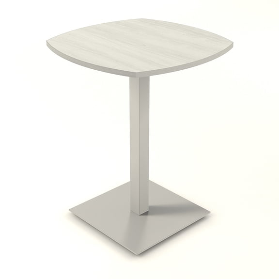 34" Small Arc Boat Bistro Height Table Square Metal Base Bar Table