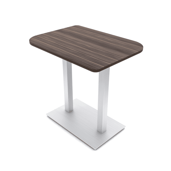 34" Small Dou Bistro Height Table Double Metal Base Bar Table