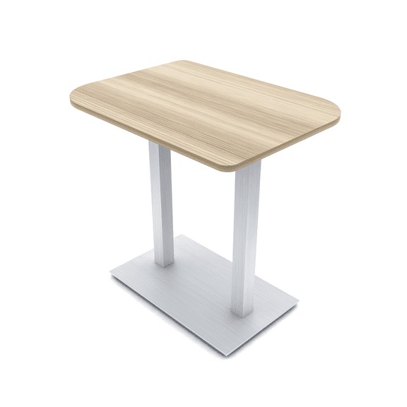 34" Small Dou Bistro Height Table Double Metal Base Bar Table