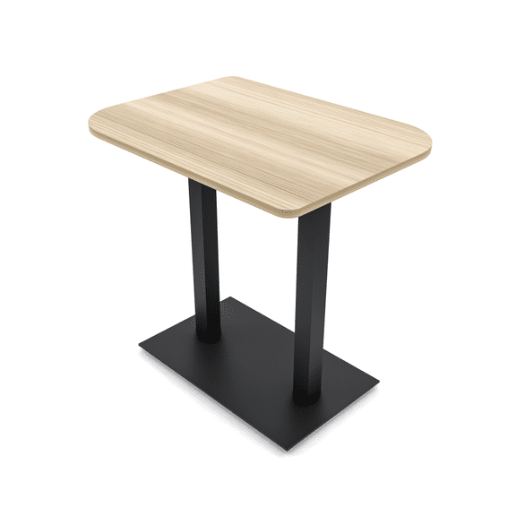 34" Small Dou Bistro Height Table Double Metal Base Bar Table