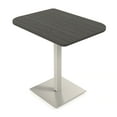 thumbnail image 1 of 34" Small Dou Bistro Height Table Square Metal Base Bar Table, 1 of 6