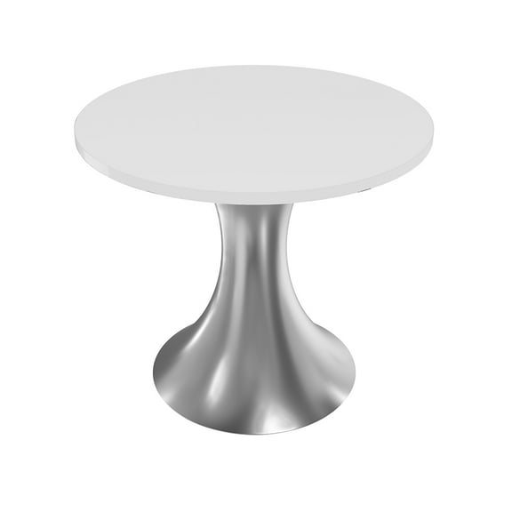 34" Small Round Table With Wide Pedestal Base 2 Person Office Table