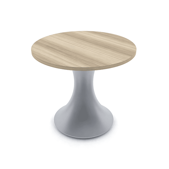 34" Small Round Table With Wide Pedestal Base 2 Person Office Table