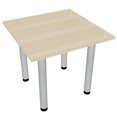thumbnail image 1 of 34" Small Square Table Metal Post Legs Conference Room Breakroom, 1 of 4