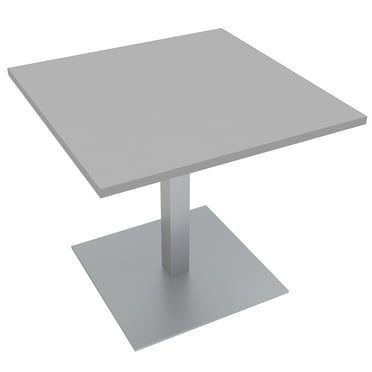 34" Small Square Table Square Metal Base Conference Room Breakroom