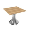 thumbnail image 1 of 34" Small Square Table Wide Pedestal Base Conference Room Breakroom, 1 of 4