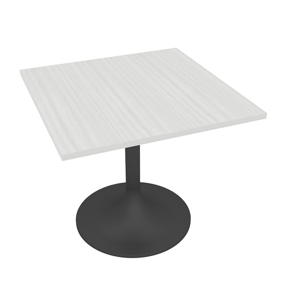 34" Small Square Table With Tulip Base 2 Person Round Office Table