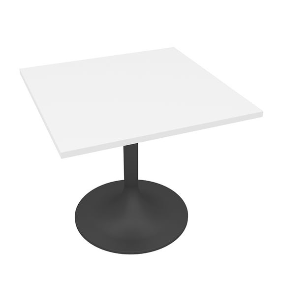 34" Small Square Table With Tulip Base 2 Person Round Office Table