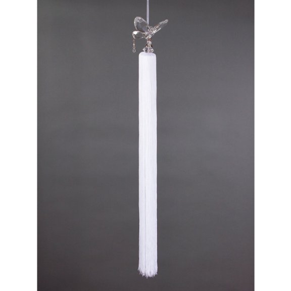 CC Christmas Decor 16190253 34 in. Snow Drift Elegant Crystal Butterfly with Tassel Christmas Ornament