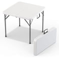 thumbnail image 1 of 34" Square Foldable Table with Built in Handle & Steel Legs | Heavy Duty Portable | Perfect for Party, Dining, Wedding, Events, Picnic Indoor, Outdoor, Camping, Utility, Temporary, 1 of 13