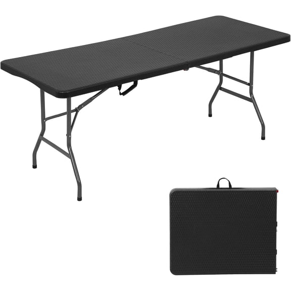34" Square Folding Card Table with Collapsible Legs and Carrying Handle