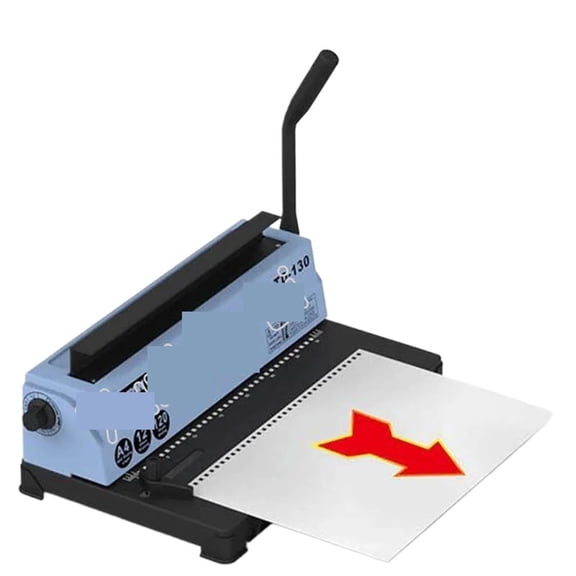 34 Square Hole Wire Binding Machine, TD-130 Small Machine Big Capacity Books Binding Machine ,Hand & Power Tool