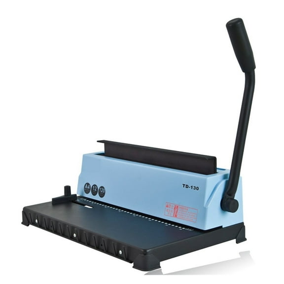 34 Square Holes Double Wire Book Binding Machine TD-130 Binder Punch 12 /Bind 120 Sheets School Office Supplies ,Easy to Operate