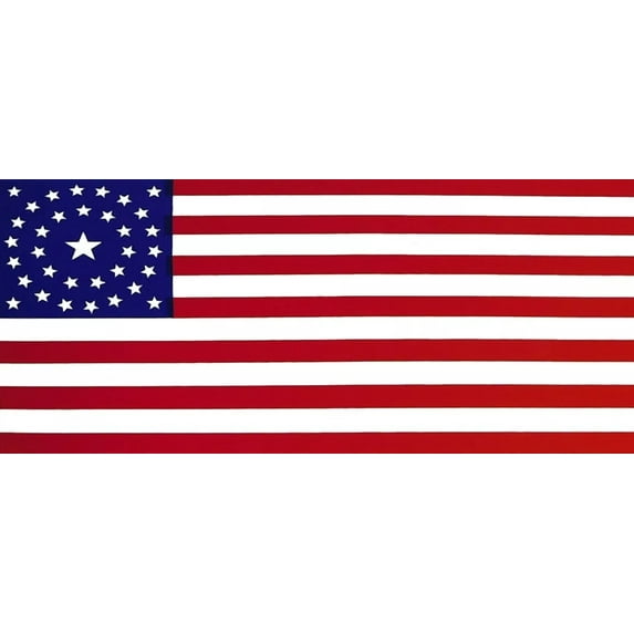 34 Star Circular Historical Vinyl Decal Bumper Sticker