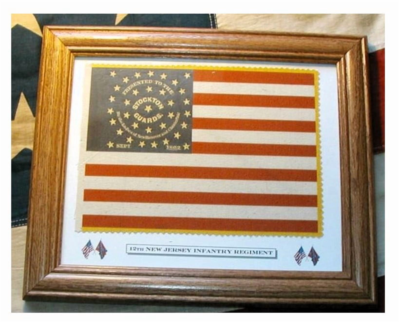 34 Star Flag, American Civil War Flag....12th New Jersey Vols. Patriotic Wall Decor, Wall Art.