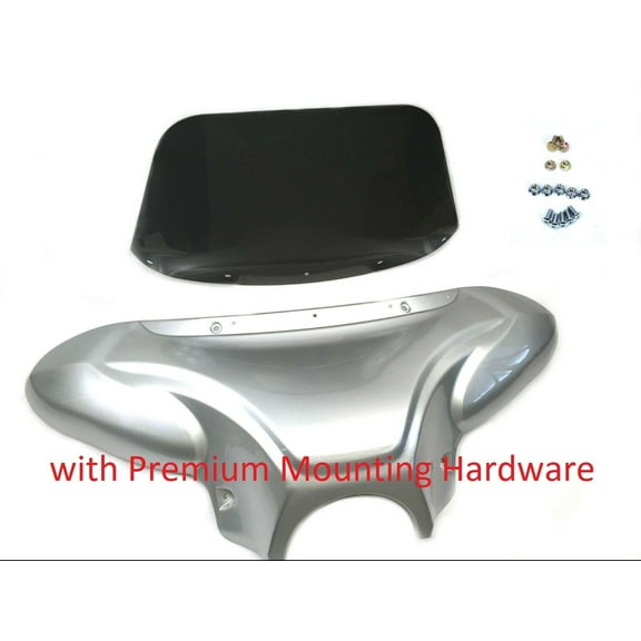 34" Universal Mutazu Silver Cruiser Front Fairing batwing w/Tinted Windshield