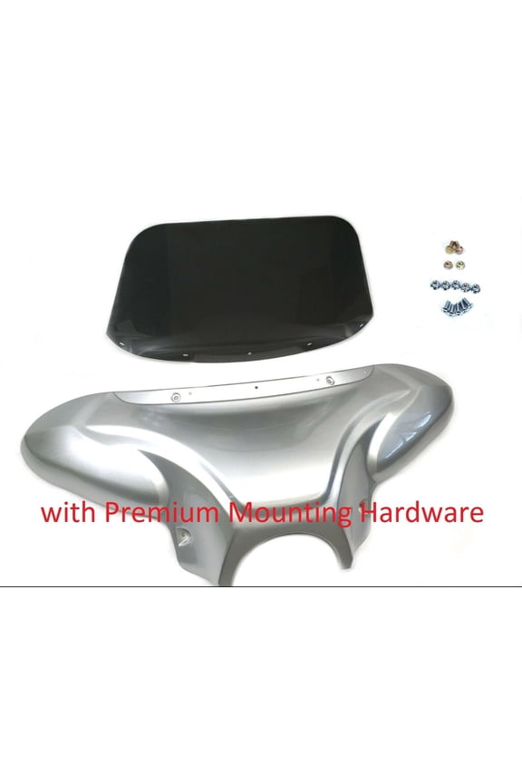 34" Universal Mutazu Silver Cruiser Front Fairing batwing w/Tinted Windshield