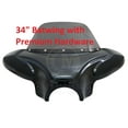 thumbnail image 1 of 34" Universal motorcycle Cruiser fairing batwing w /windshield +Premium Hardware, 1 of 7
