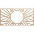 thumbnail image 1 of 34"W x 17"H x 12 5/8"ID x 1/4"T Hoover Wood Fretwork Pierced Ceiling Medallion, Alder, 1 of 3