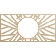 thumbnail image 1 of 34"W x 17"H x 12 5/8"ID x 3/8"T Hoover Wood Fretwork Pierced Ceiling Medallion, Alder, 1 of 3